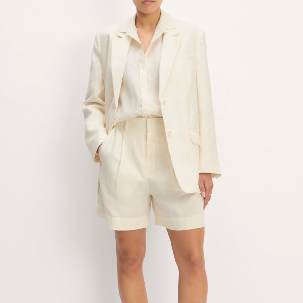 Everlane Linen Way-High Drape Shorts